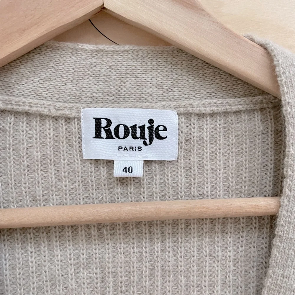 Rouje Beige Cassiopee Cardigan, size FR 40 - Picture 8 of 11
